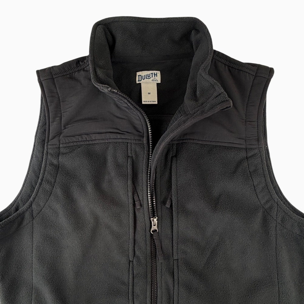 Duluth Trading Shoreline 2.0 Fleece Vest Women's Medium Black Windproof Outdoor